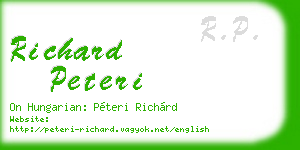 richard peteri business card