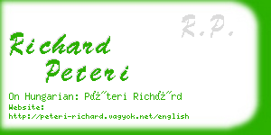 richard peteri business card